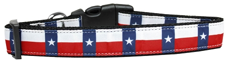 Texas Flag Nylon Dog Collar Medium Narrow